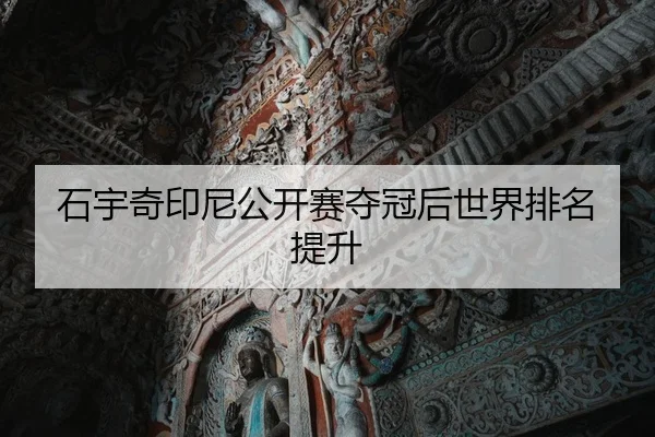 石宇奇印尼公开赛夺冠后世界排名提升